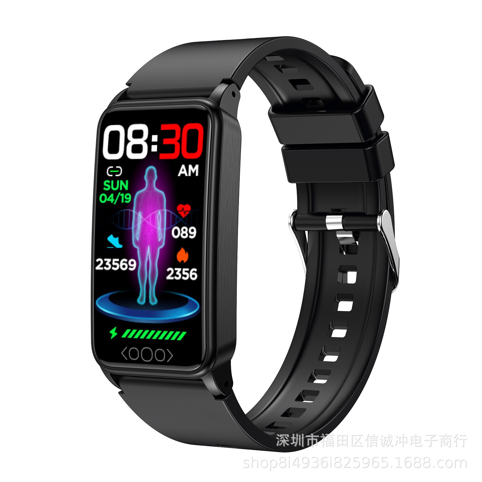 The new TK71 Pro non-invasive smart health fitness bracelet for uric acid, blood lipid, blood sugar, heart rate, blood oxygen and body temperature monitoring Item Picture