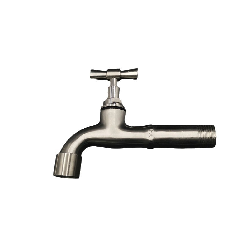 Precision cast 304 stainless steel slow-opening washing machine faucet, mop sink, wall-mounted straight-through valve, water corner valve Item Picture