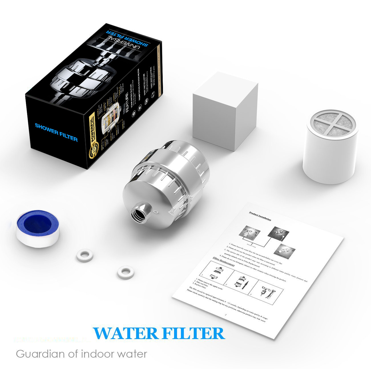 Filter showerhead water purification nozzle 10-15 layers 17-layer shower, shower water purifier show showerhead filter Specification drawing