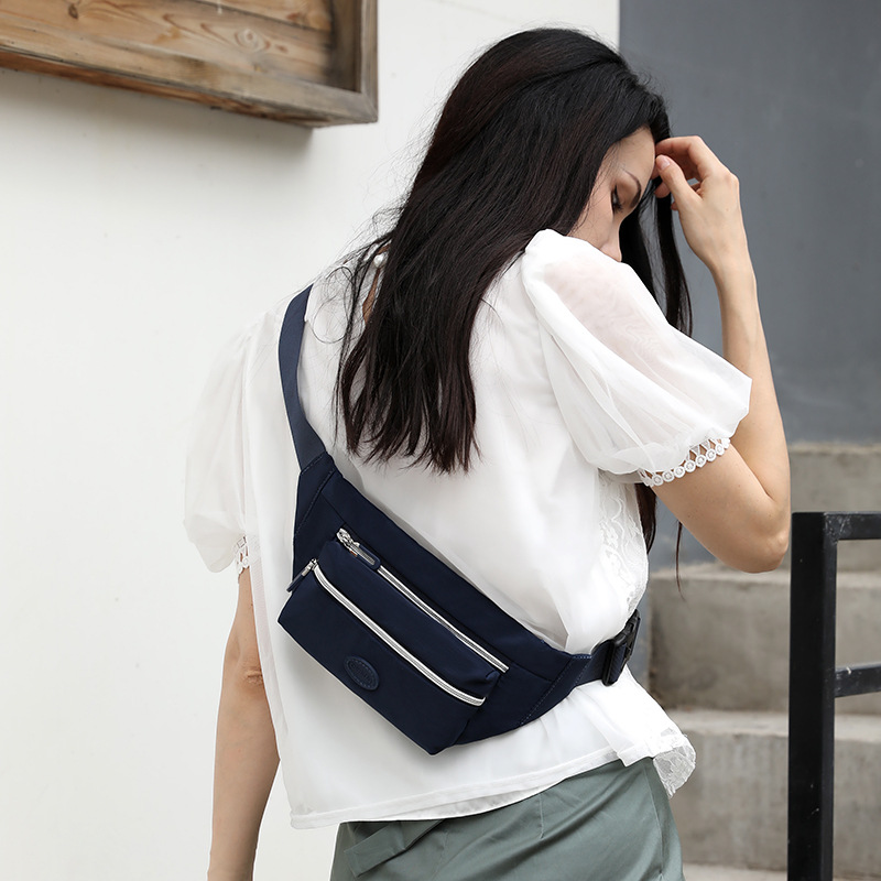 Cross-border exclusive 2025 new casual chest bag for women, portable cash register waist bag, water-resistant, branch-patterned crossbody backpack Specification drawing