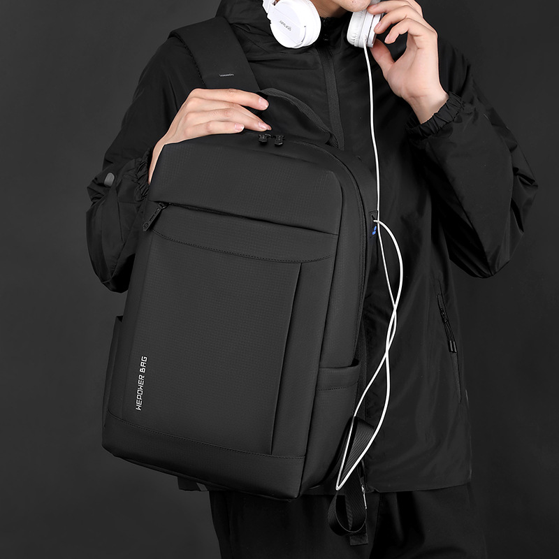 WEPOWER's new men's large-capacity schoolbag, a casual and lightweight backpack for junior and senior high school students, and a travel backpack details Picture
