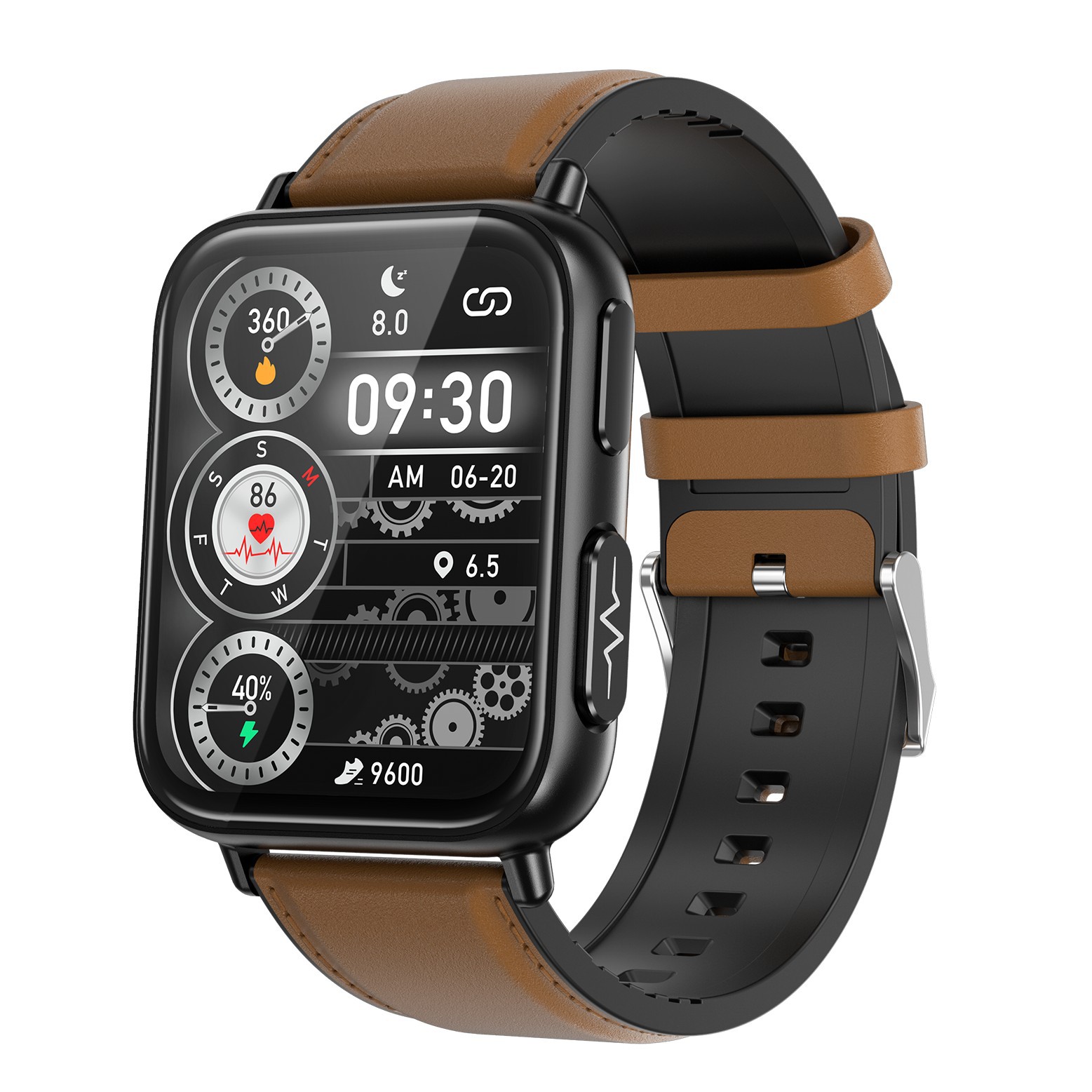 The new cross-border TK10 smartwatch, ECG, heart rate, blood pressure, blood oxygen, body temperature, fitness and health wristband, and incoming call reminder Specification drawing