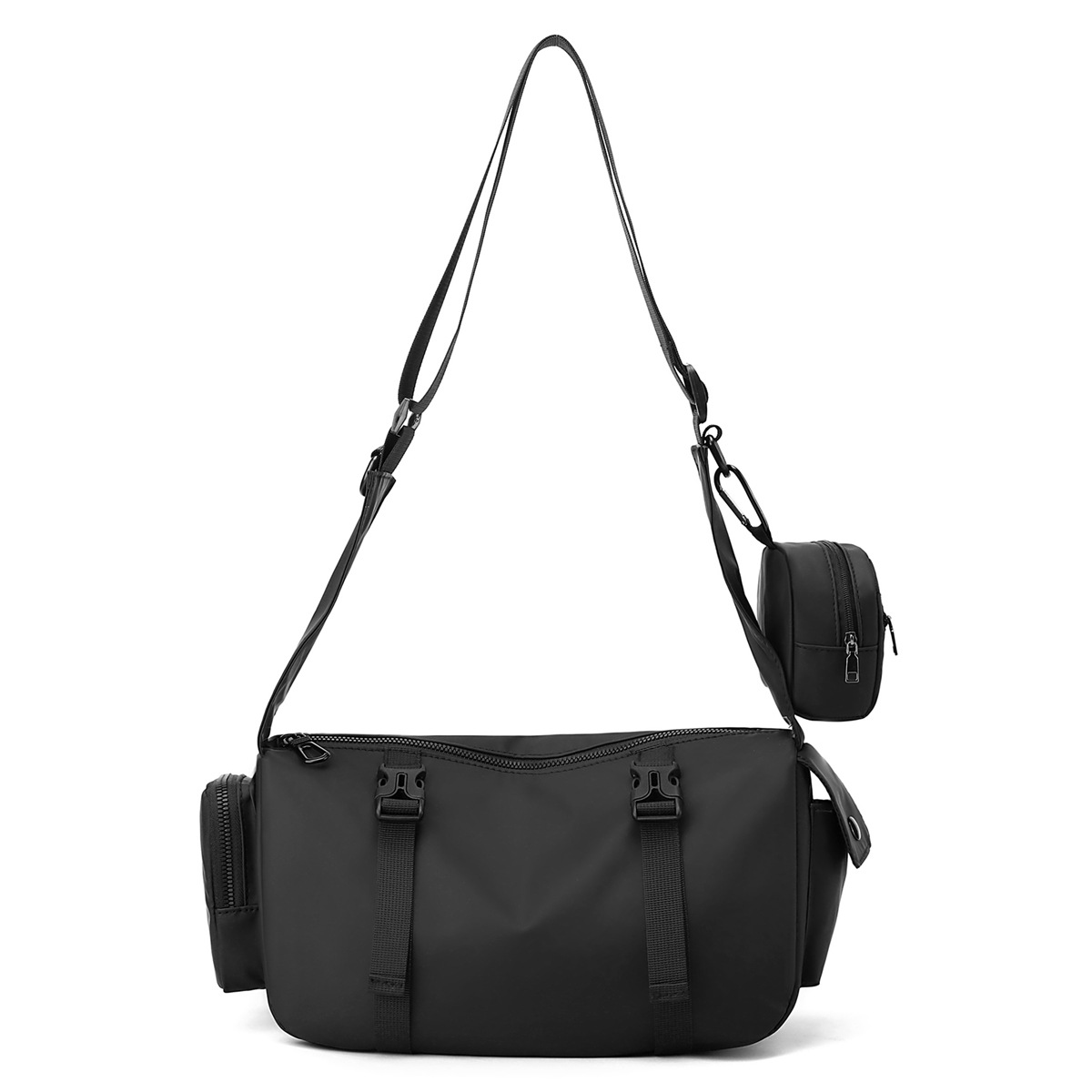 Cross-border men's crossbody bag, large-capacity, high-end, fashionable and trendy single-shoulder bag, magnetic fitness bag for outdoor sports storage Item Picture
