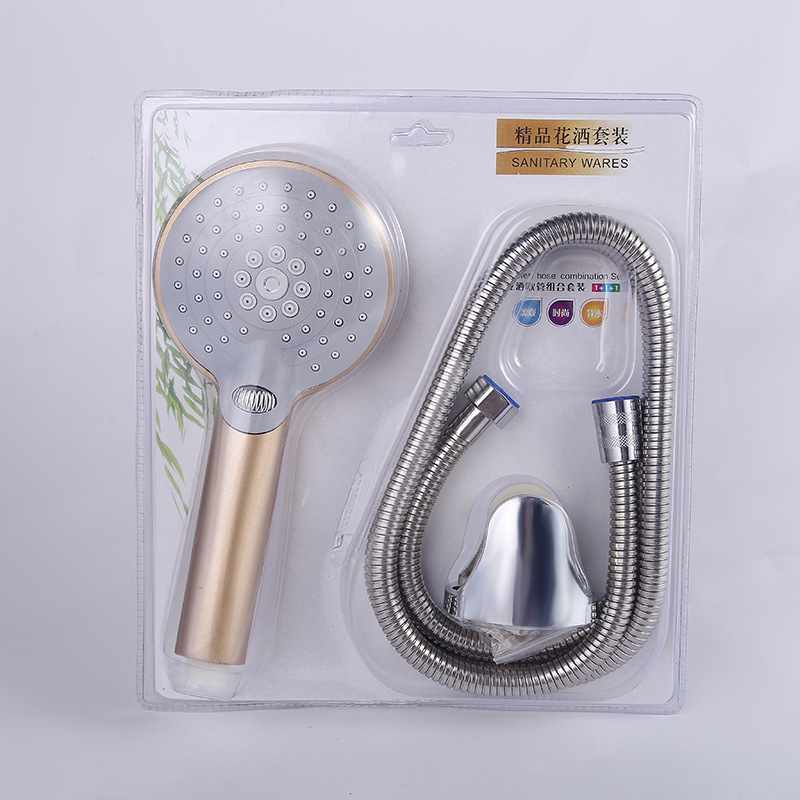 Factory wholesale shower head sets, electroplated shower heads, vacuum-formed three-piece sets, ABS multi-functional shower head heads details Picture