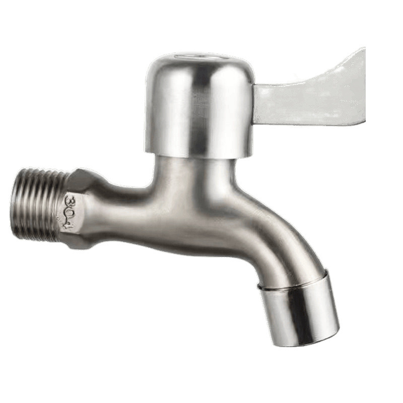 Special household 304 stainless steel multi-functional mop sink for washing machine faucet, 4-point single-cooling faucet with extended interface Item Picture