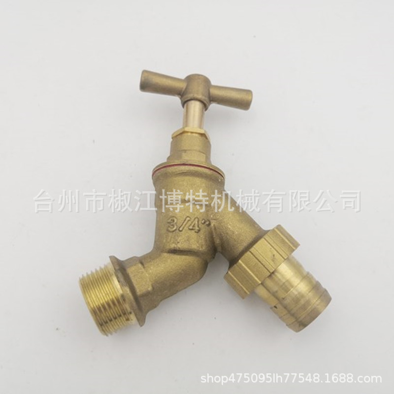 British-style outdoor hose quick-connect car wash and flower watering faucet, cross-border slow-opening high-flow faucet with pacifier, washing machine faucet Specification drawing