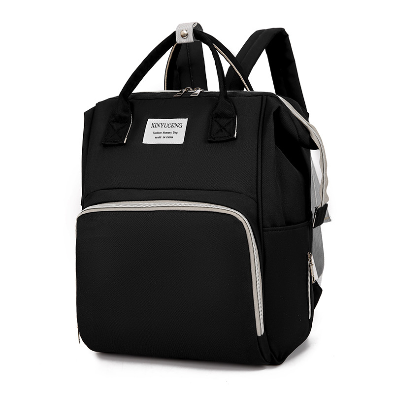 Solid-color lightweight mom bag, a backpack for taking kids out, multi-functional large-capacity mother and baby bag for girls Item Picture