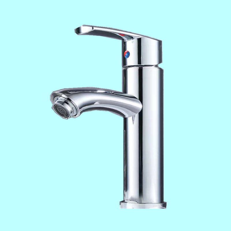 Seven-horsepower single-hole cold and hot washbasin faucet, stainless steel mixed water washbasin faucet manufacturer Specification drawing