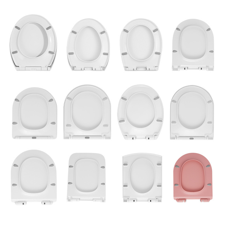 Universal toilet seat cover, slow-lowering quick-installation old-fashioned toilet seat cover, U-shaped thickened silent toilet seat cover full figure