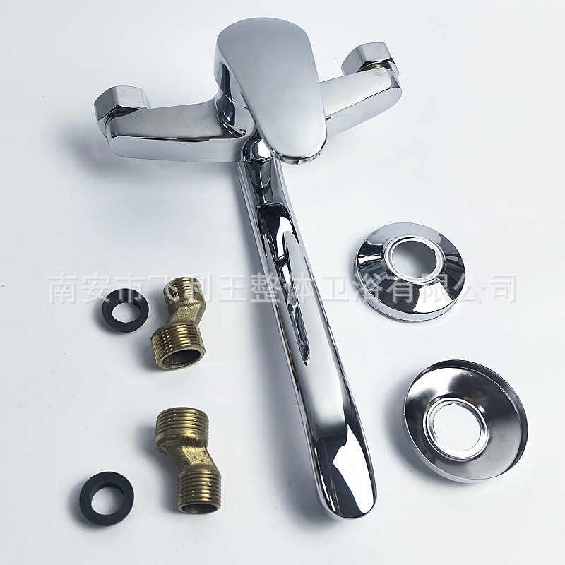 The foreign trade zinc alloy Qiao Deng kitchen concealed installation two-piece swing hot and cold water faucet sink sink sink and mixed faucet Specification drawing