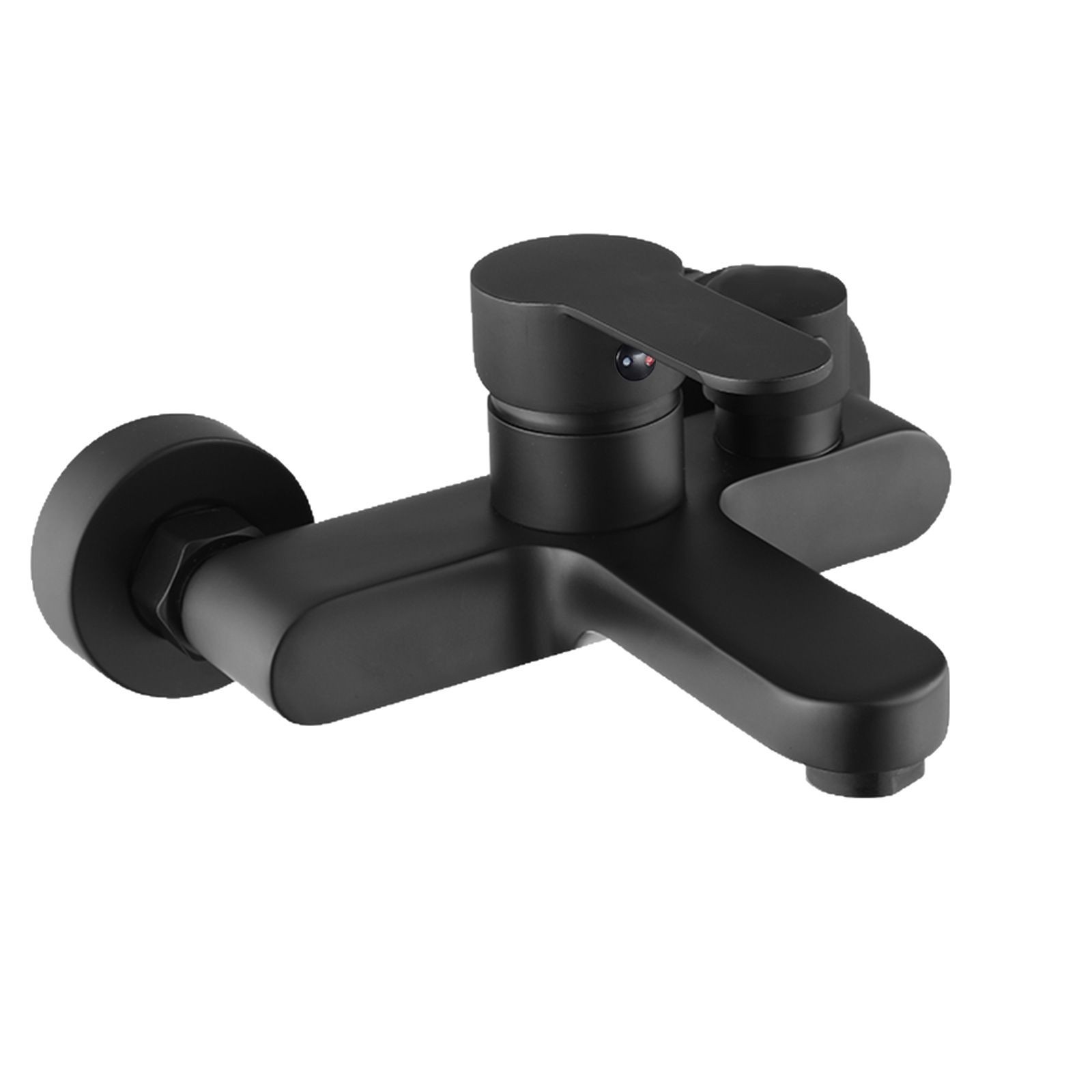 Side-opening bathtub faucet, black shower faucet, mixing valve, side-opening black triple faucet, cold and hot water faucet, hygiene Item Picture