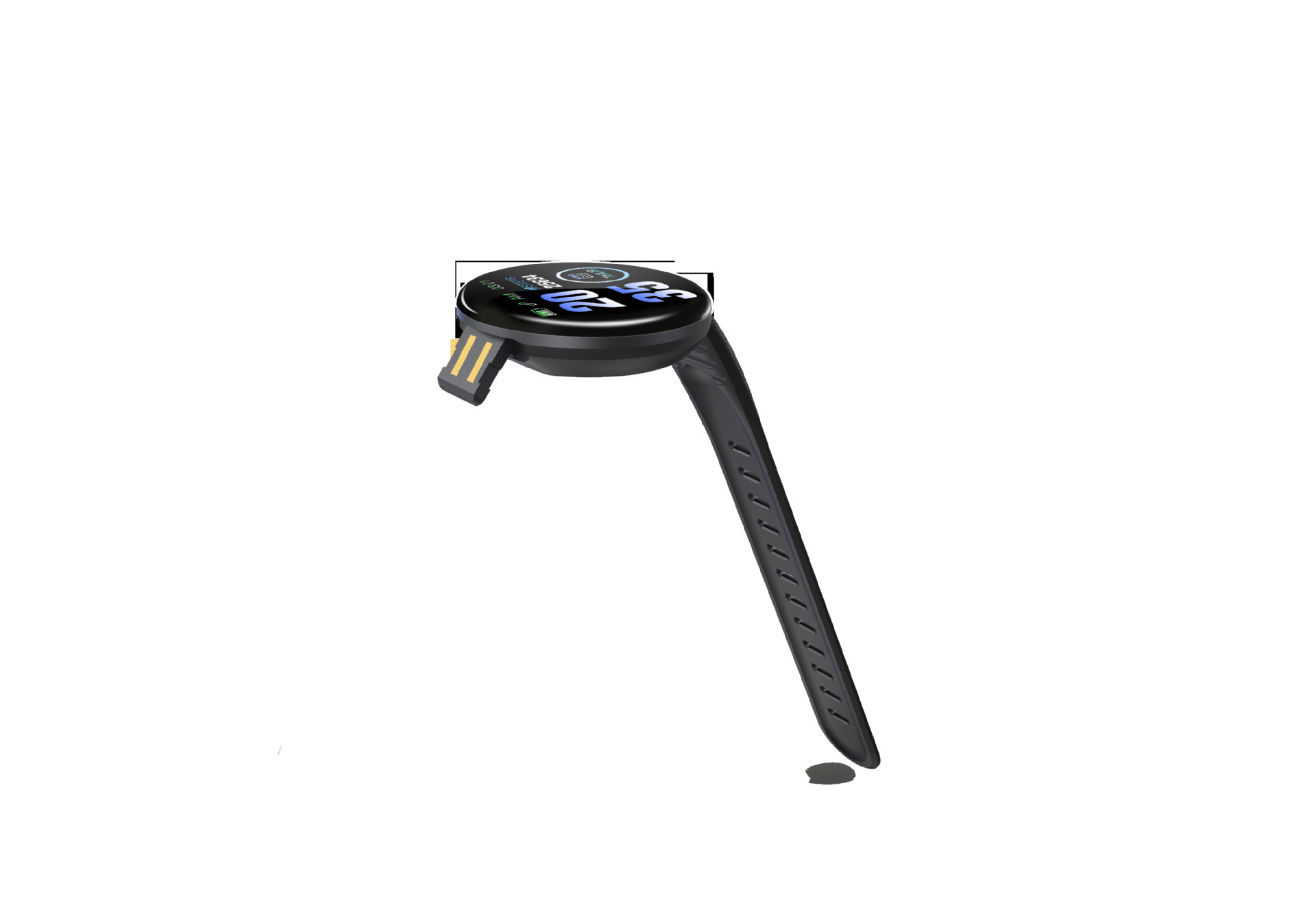 D18S circular screen smart bracelet, color screen bracelet, step counting for exercise, sleep monitoring, heart rate monitoring, fitness bracelet factory details Picture