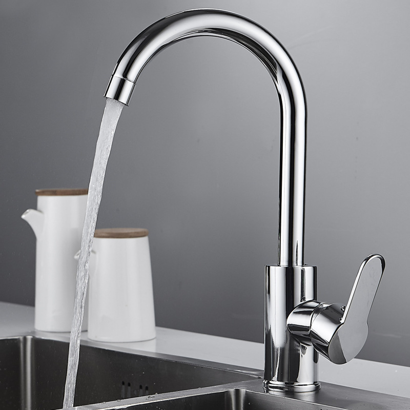 Kitchen faucet, stainless steel sink, cold and hot belt, ball bearing, swivel, universal household sink manufacturer wholesale details Picture