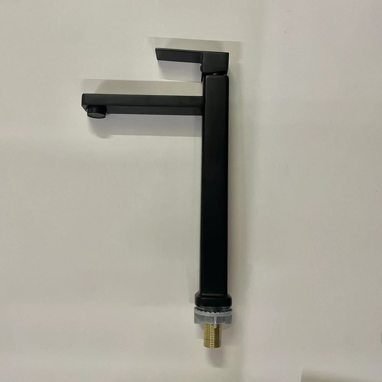 Cross-border zinc alloy square single-cooling faucet, washbasin, bathroom countertop basin, and high single-cooling faucet Specification drawing