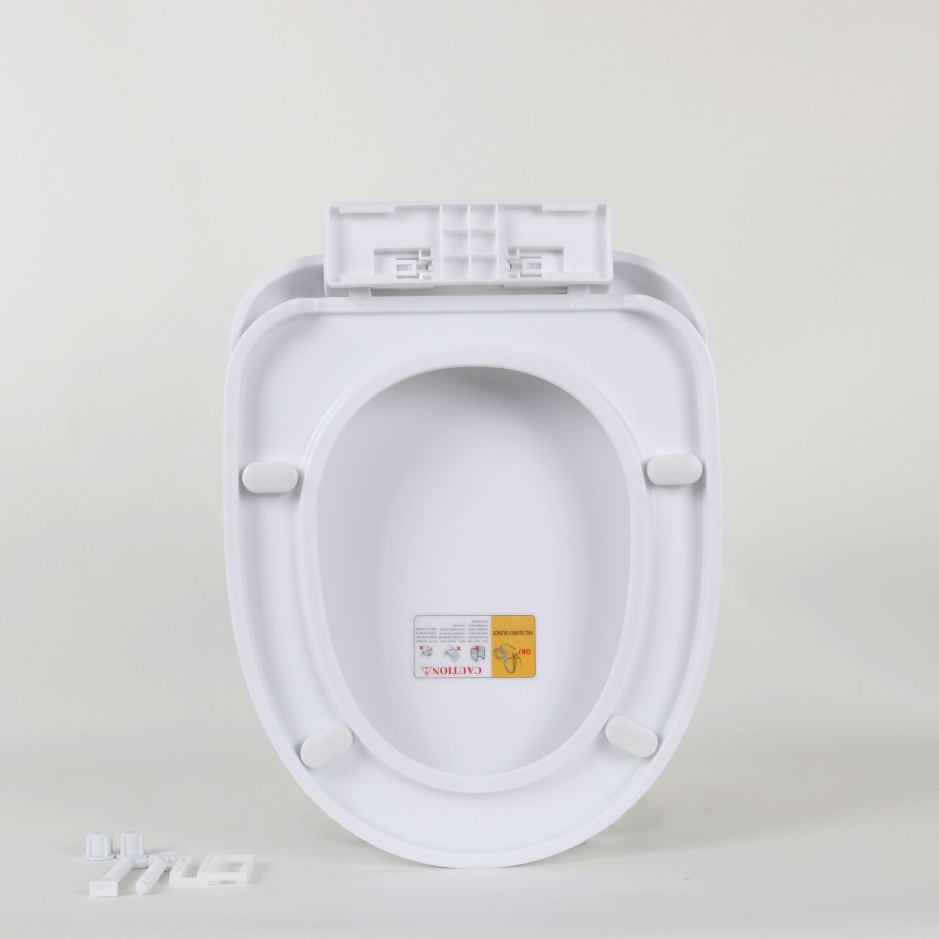 Jiujie thickened slow-lowering toilet seat cover, thickened silent slow-lowering toilet seat cover, U-shaped toilet seat cover, factory direct sales details Picture