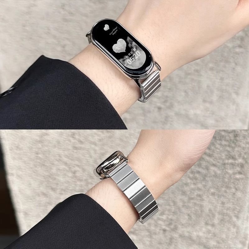 Compatible with the Mi Band 8/9 wristband nfc for both men and women, one 8/9 generation NFC can replace the stainless steel business model shell watch full figure