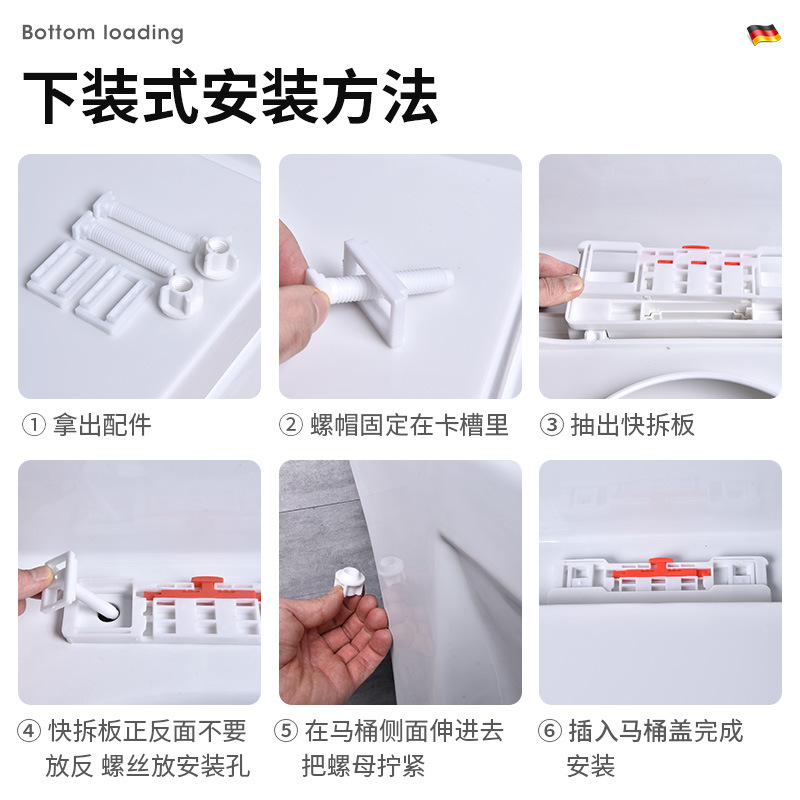 Starting point: Japanese toilet seat cover accessories, fixing bolts, snap screws, toilet seat cover plate expansion screws, universal accessories Application Scenario