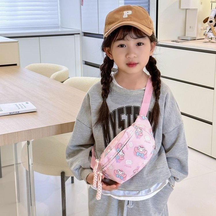 New cartoon children's chest bag, cute kindergarten schoolbag, fashionable children's crossbody waist bag, snack toy single-shoulder bag Specification drawing