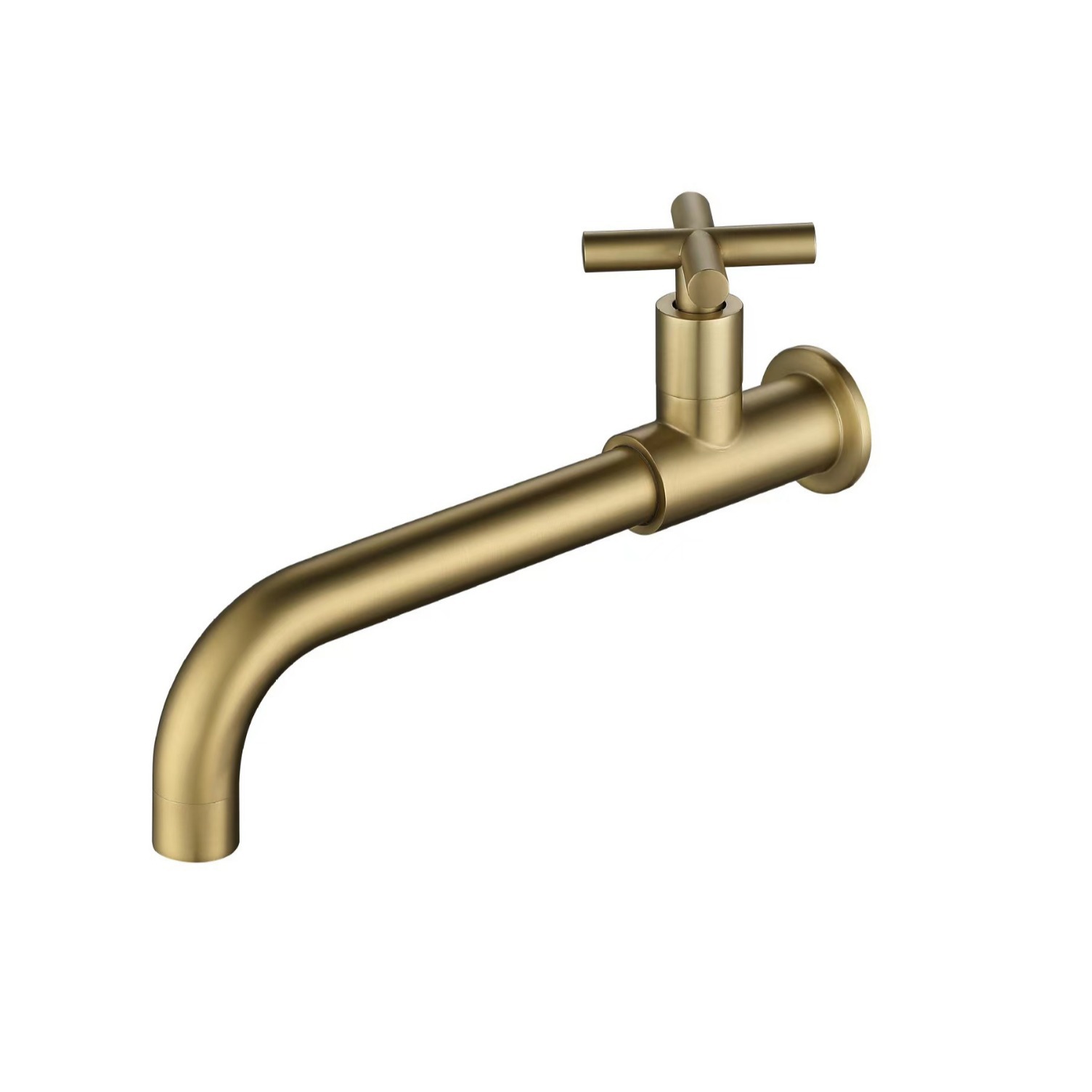 All-copper single-cooling wall-mounted faucet for export, golden washbasin, balcony, bathroom, European-style extended mop sink faucet details Picture