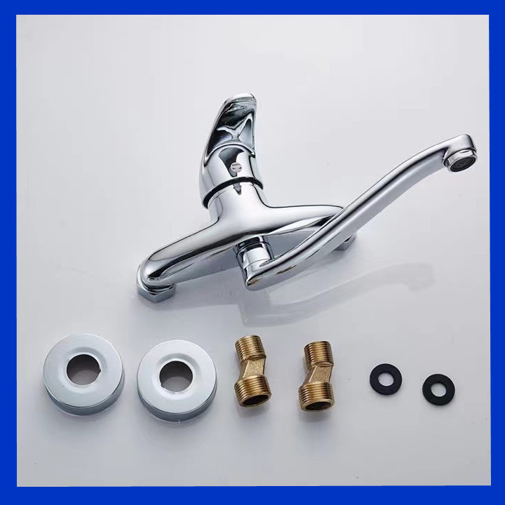 Zinc alloy Joden kitchen concealed two-in-one swing hot and cold water faucet sink sink sink concealed mixed faucet Specification drawing