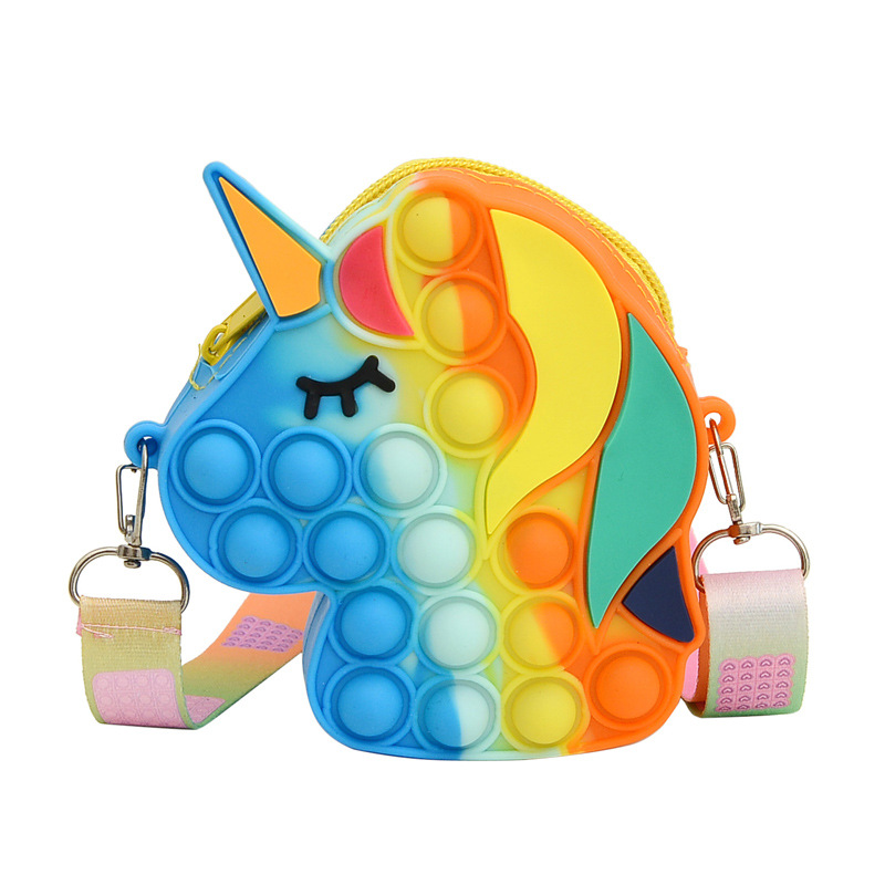 Cross-border new product: Unicorn Rat Extermination Pioneer Coin Purse, Cartoon Silicone coin Purse, mini crossbody bag, storage bag Item Picture
