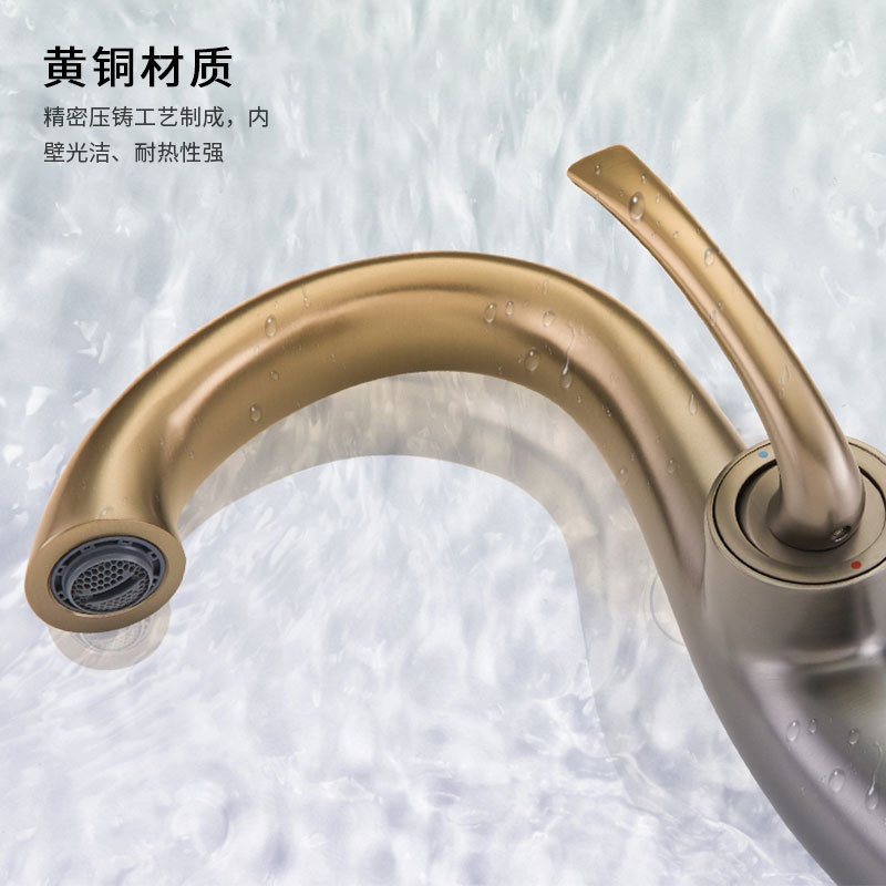 New retro faucet, household washbasin, bathroom cold and hot washbasin, black factory wholesale, cream white Application Scenario