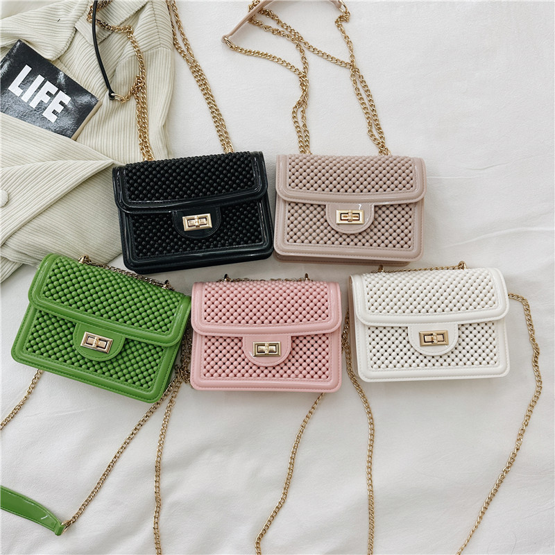 2025 Summer New trendy and fashionable women's bag, pearl grain underarm women's bag, quality chain single-shoulder crossbody bag full figure