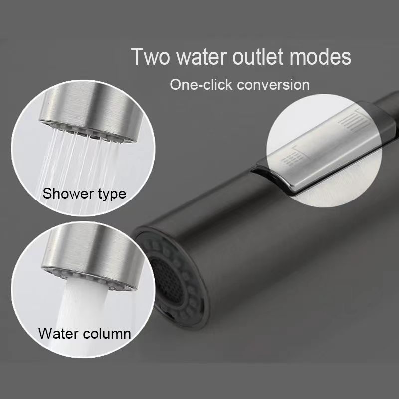 Cross-border South American 304 stainless steel pull-out faucet, cold and hot household kitchen sink, sink, water faucet Application Scenario