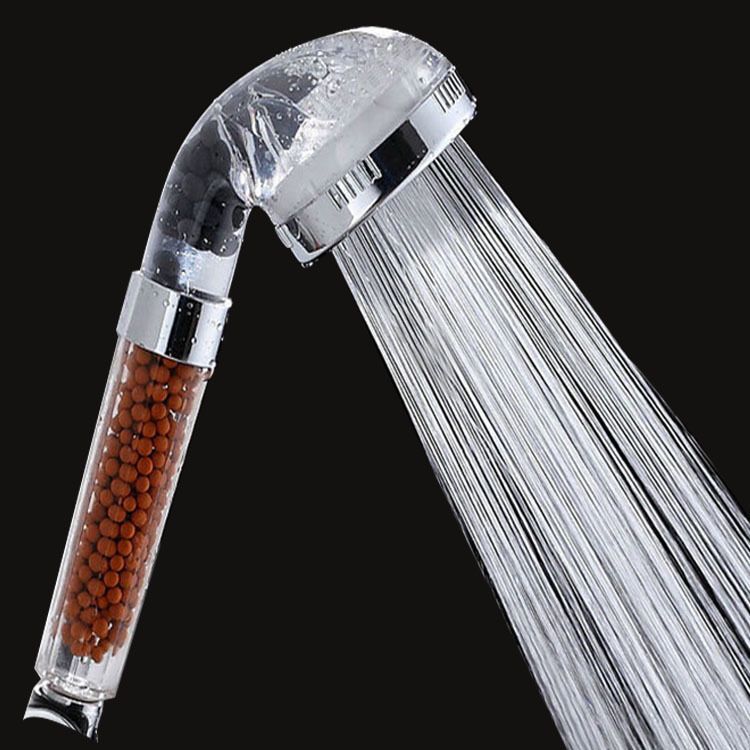 Negative ion pressurized shower head, water-saving handheld spa shower head, negative ion shower head full figure
