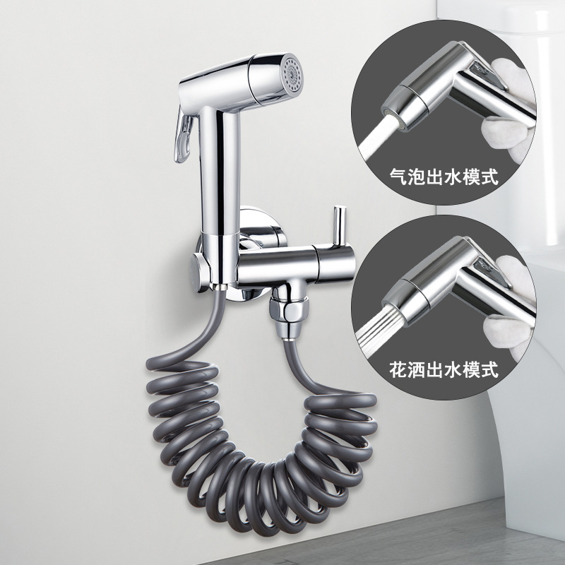 ABS plastic toilet spray gun companion, bathroom feminine washing machine, bathroom high-pressure flushing machine, multi-functional nozzle for export Specification drawing