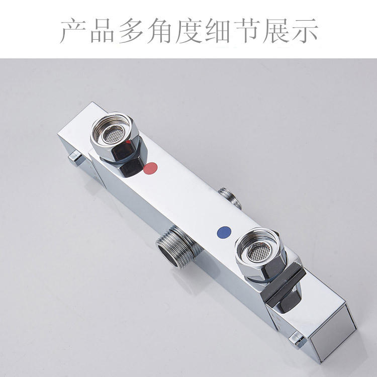Concealed wall-mounted shower faucet, all-copper thermostatic shower faucet, bathtub cold and hot thermostatic valve, cross-border export Specification drawing