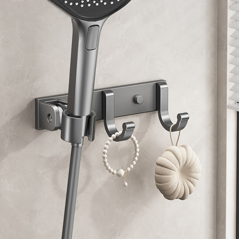 Bathroom showerhead bracket, non-drilling nozzle fixed base, bathroom accessories, toilet bowl companion, spray gun hanging seat full figure