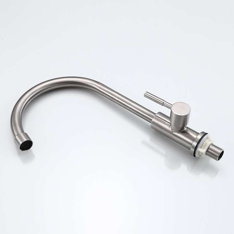 304 stainless steel single-cooling kitchen faucet, water washing basin, laundry sink, single-cooling faucet manufacturer on Amazon Item Picture