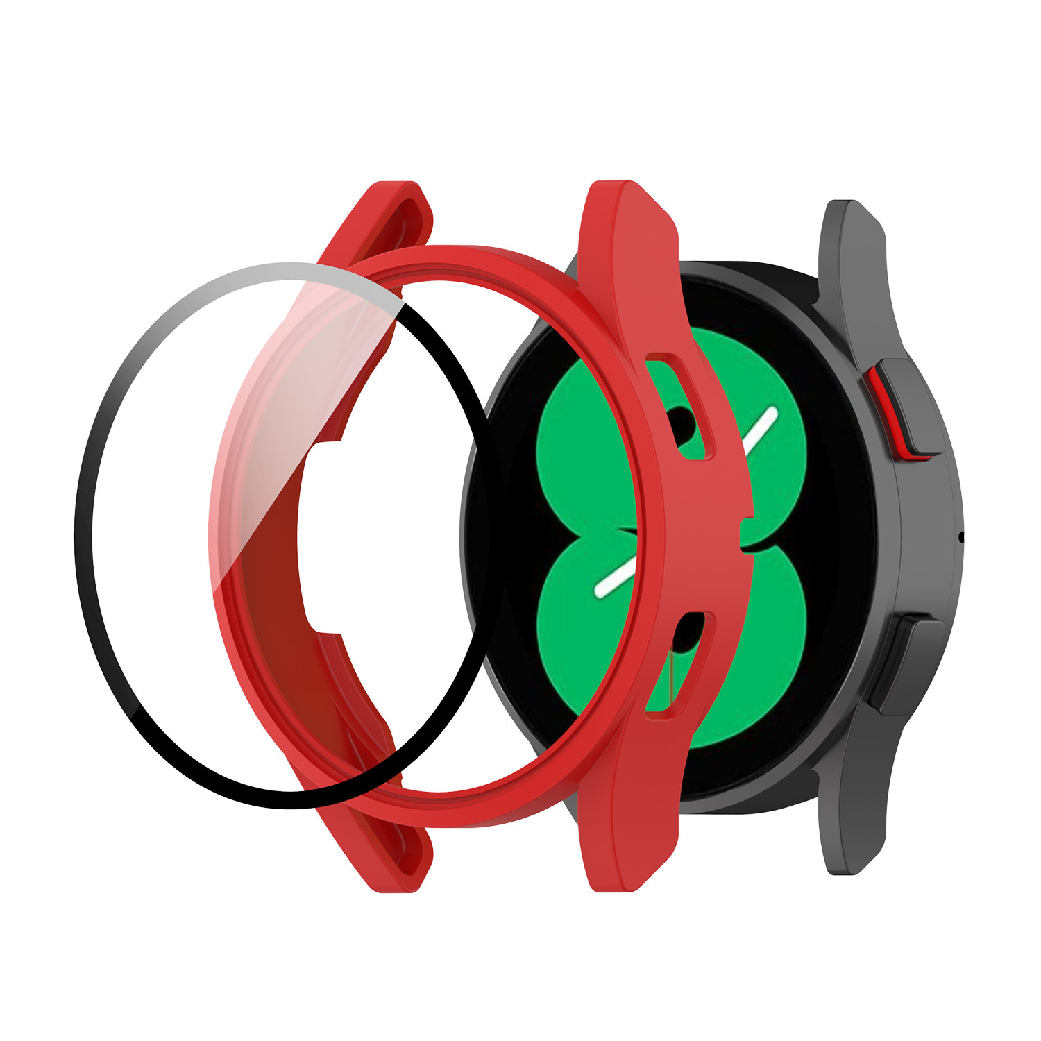 Applicable to Samsung galaxy watch FE integrated case R861 watch tempered film protective case Specification drawing