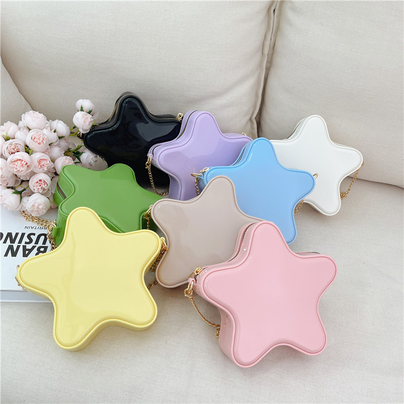 Star Bag, cute cartoon bag, 2025 new style jelly bag, pvc bag, women's crossbody bag, fashionable chain bag, teenage girl details Picture