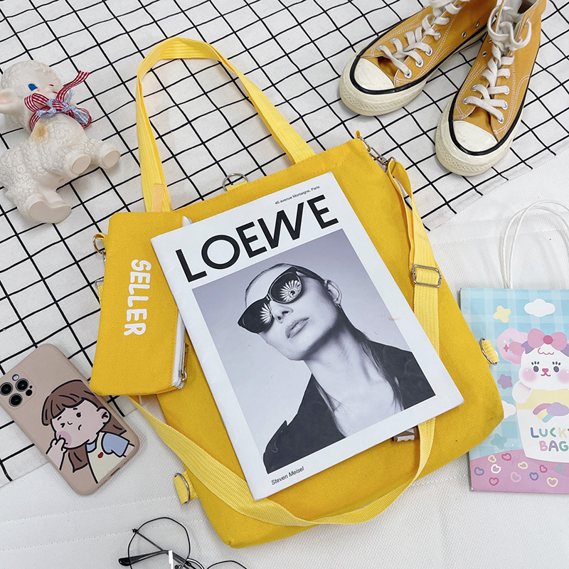 Wholesale of large-capacity multi-purpose canvas bags for girls, 2025 new style crossbody bags for junior and senior high school students, Korean version single-shoulder handbags Application Scenario