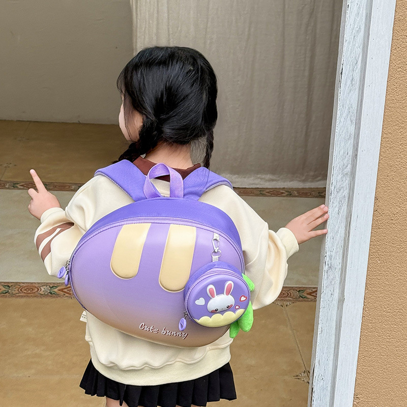 New cute cartoon carrot-shaped backpacks for kindergartens, boys' and girls' backpacks to reduce the burden on babies Specification drawing