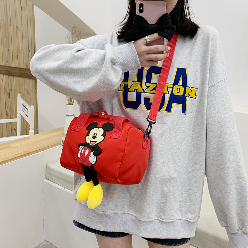 Cartoon personality single-shoulder small bag for women, 2021 new fashionable and trendy single-shoulder bag for girls, stylish crossbody cylindrical bag Specification drawing