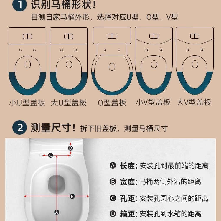 Toilet seat cover, household universal thickened toilet seat cover, old-fashioned U-shaped water pump seat cushion, toilet seat cover accessories details Picture