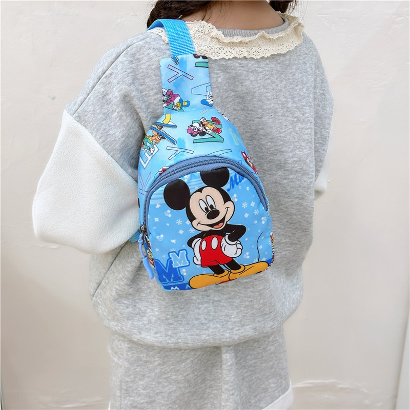 The 2024 new cartoon children's chest bag is a trendy and cool light bag for boys and girls, a simple and casual single-shoulder crossbody bag Specification drawing