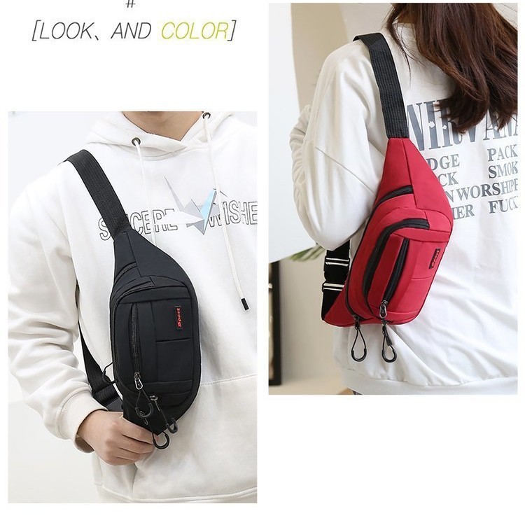 Cross-border waist bags for men and women, outdoor sports chest bags, Korean-style running and fitness bags, casual and fashionable shoulder bags, crossbody bags, trendy Application Scenario