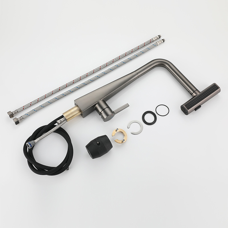 Stainless steel pull-out universal faucet, sink, balcony telescopic household kitchen hot and cold faucet Application Scenario