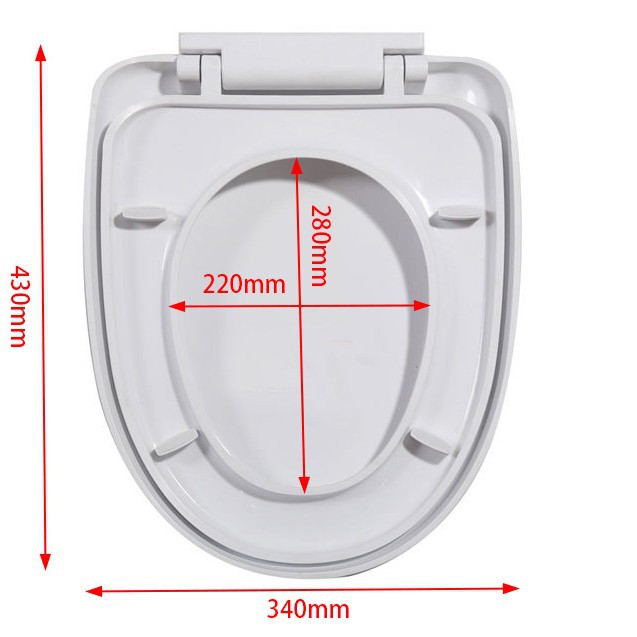 The toilet seat cover is thickened, pressure-resistant, and can be installed in O, U, and V shapes on top and bottom details Picture