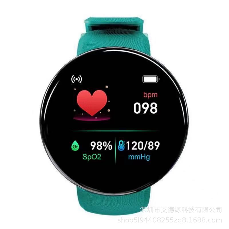 Cross-border D18S smart bracelet with round screen heart rate and health monitoring, incoming call display, factory direct supply Item Picture