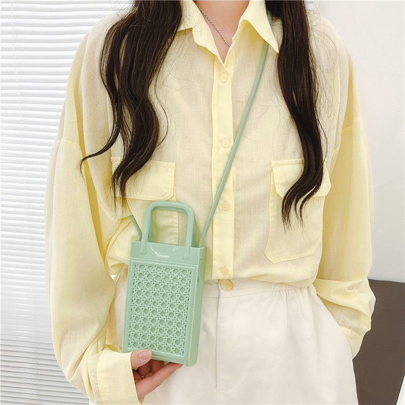 2025 Cross-border Summer Bestseller PVC woven pattern lipstick mobile phone bag Mini Fashionable and versatile single-shoulder crossbody women's bag Application Scenario
