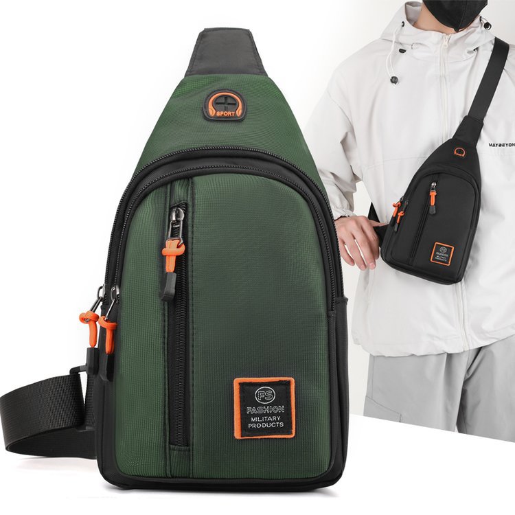 Men's travel and casual chest bags, outdoor sports crossbody bags, direct sales from the manufacturer, water-resistant high-quality single-shoulder bags details Picture