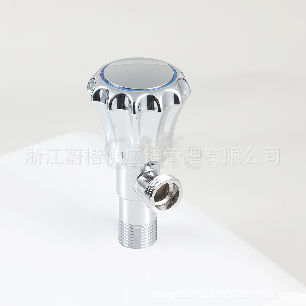 Electroplated stainless steel triangular valve, cold and hot water heater stop valve joint accessory, bathtub special faucet Application Scenario