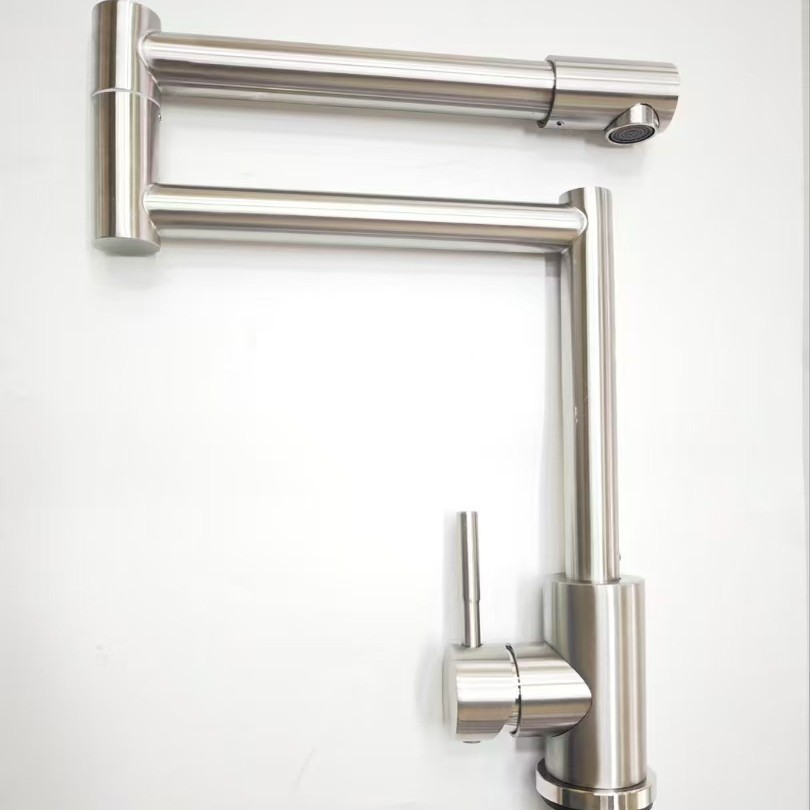 Wholesale kitchen faucets, cold and hot 304 stainless steel faucets, sink sinks, rotating and folding faucets from the manufacturer full figure