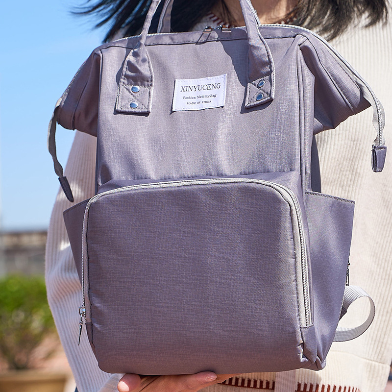 New lightweight Mom Bag for baby and mother outings, large-capacity backpack, fashionable and multi-functional hand-held mom milk bag details Picture