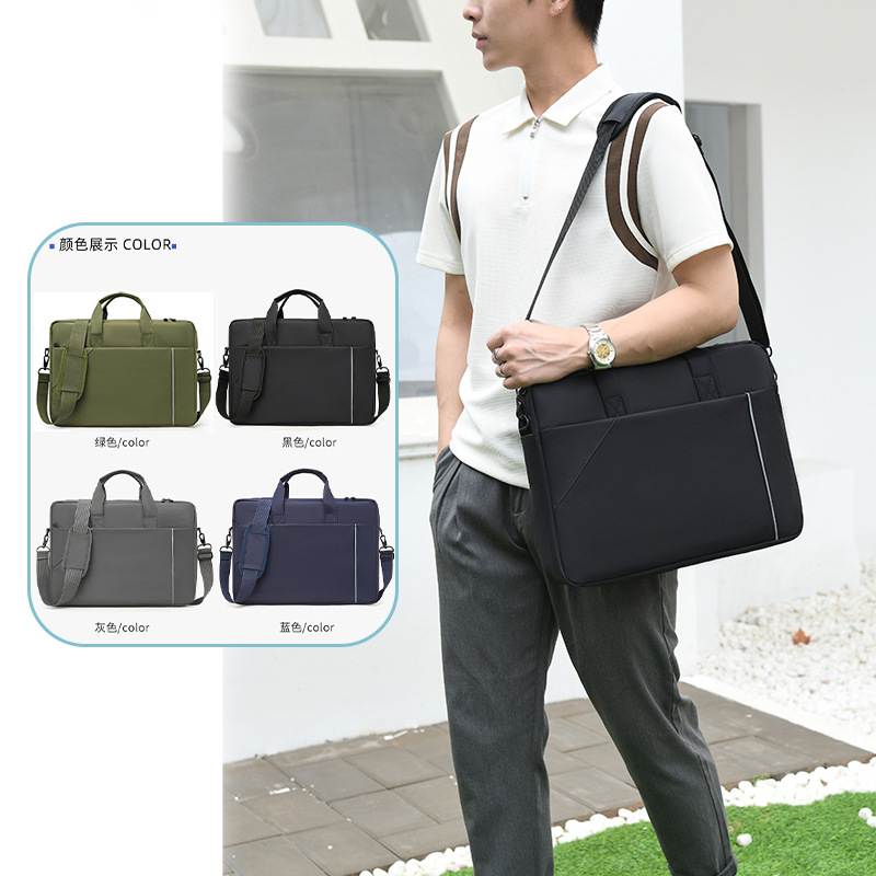 Notebook bag and handbag are suitable for Lenovo, Huawei, Apple, Dell, HP, ASUS, business trip briefcases, and can be carried diagonally on one shoulder full figure